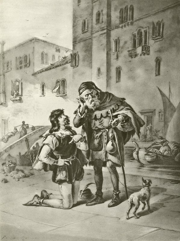 El mercader de Venecia. Acto II, Escena II de Felix Octavius Carr Darley