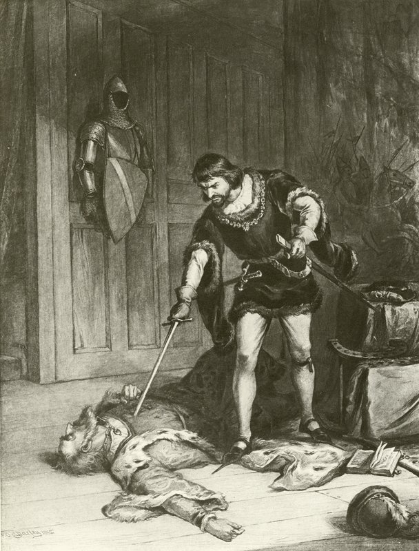 Tercera parte de Enrique VI. Acto V-Escena VI de Felix Octavius Carr Darley