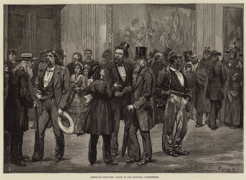 Bocetos americanos, escena en la rotonda, Washington de Felix Regamey