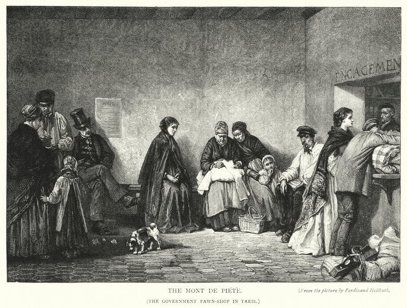 El Monte de Piedad, la Casa de Empeño del Gobierno en París de Ferdinand (after) Heilbuth