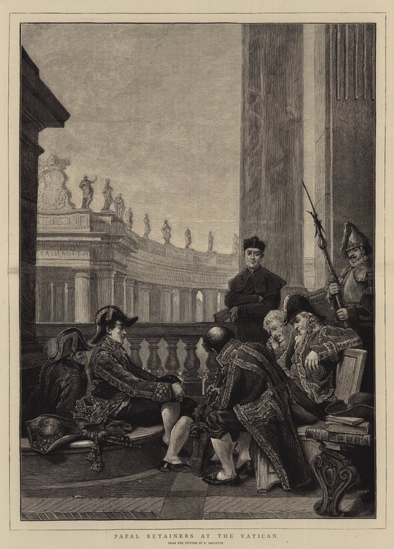 Retenedores papales en el Vaticano de Ferdinand Heilbuth