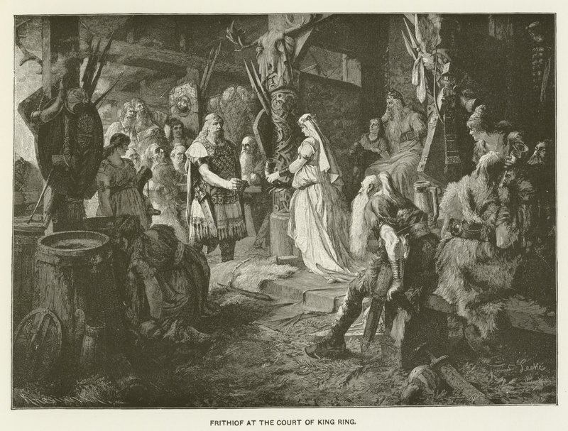 Frithiof en la corte del Rey Ring de Ferdinand Leeke