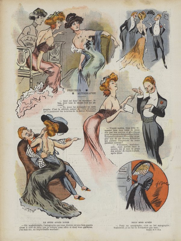 Ilustración para Le Rire (litografía en color) de Ferdinand Sigismund Bac