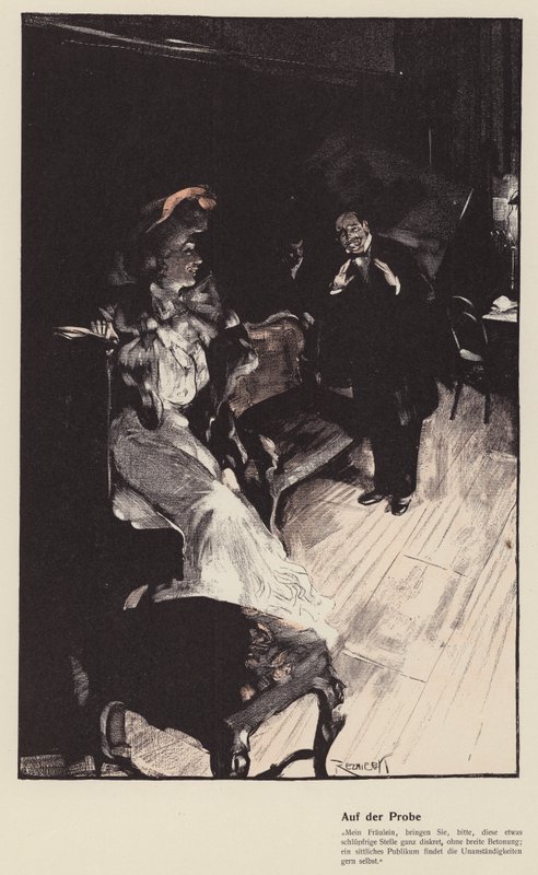 Una prueba (litografia en color) de Ferdinand von Reznicek