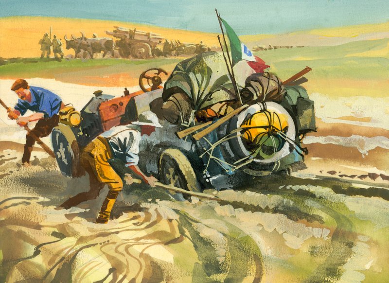 Carrera de diez mil millas (gouache sobre papel) de Ferdinando Tacconi