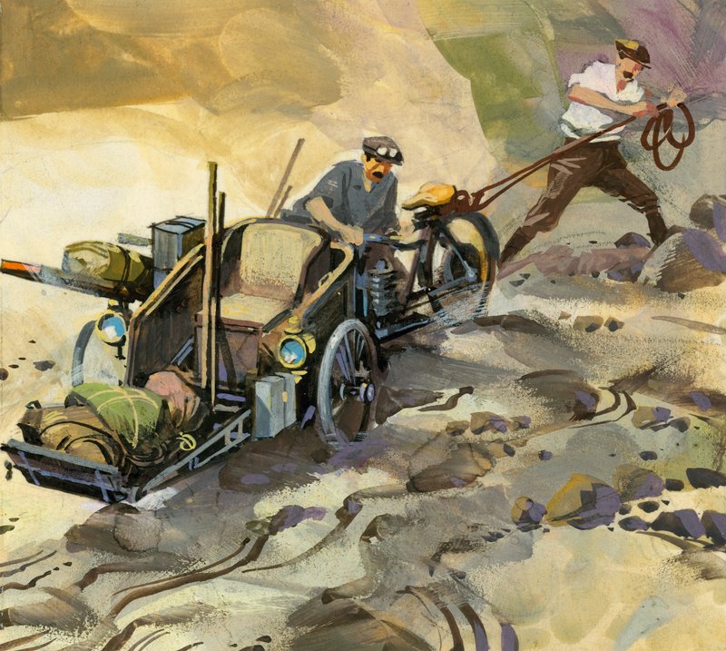 Carrera de diez mil millas (gouache sobre papel) de Ferdinando Tacconi