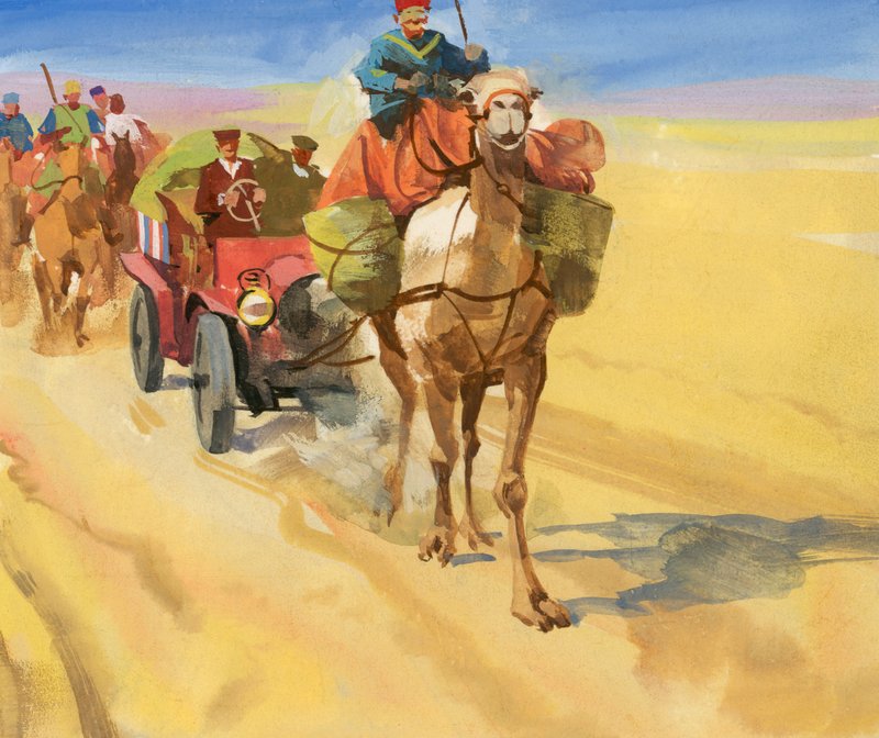 Carrera de diez mil millas (gouache sobre papel) de Ferdinando Tacconi