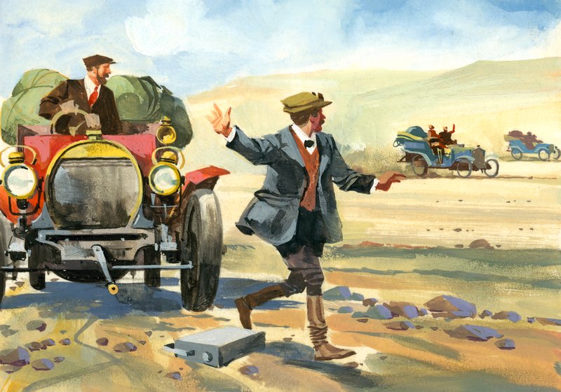 Carrera de diez mil millas (gouache sobre papel) de Ferdinando Tacconi