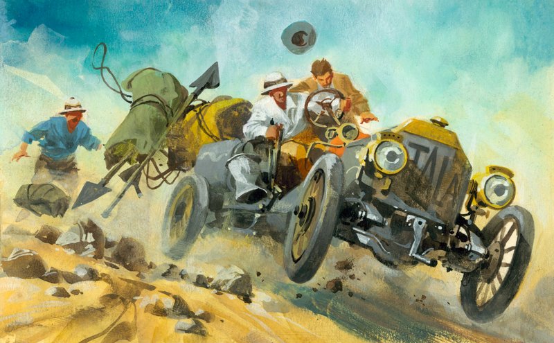 Carrera de diez mil millas (gouache sobre papel) de Ferdinando Tacconi
