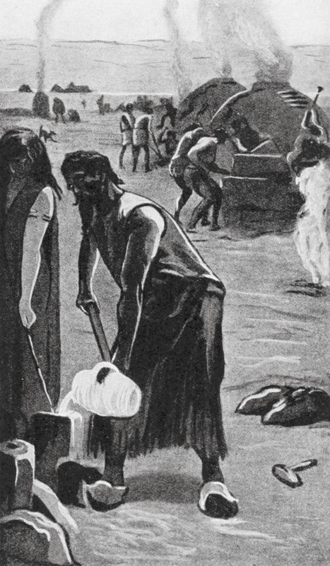La Edad del Bronce y del Hierro (litografía) de Fernand (after) Cormon