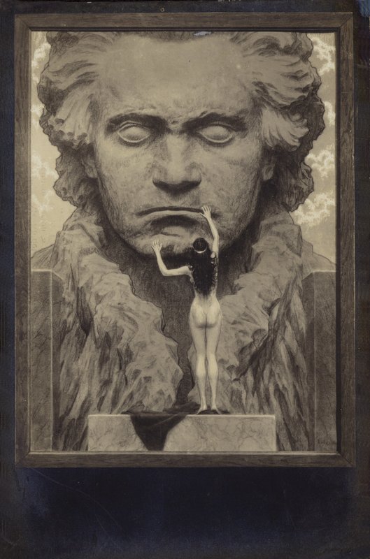 Ludwig van Beethoven, compositor y pianista alemán (1770-1827) (grabado) de Fidus
