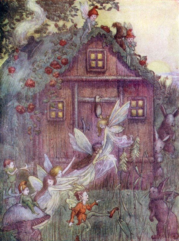 Casa construida para Wendy  Co (litografía en color) de Flora White