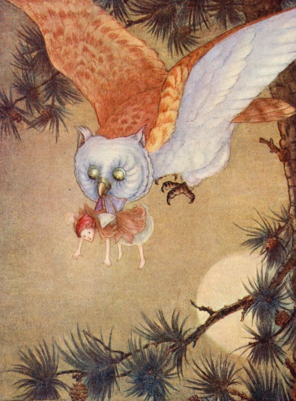 El hada sintió un fuerte pellizco (litografía en color) de Flora White