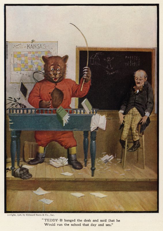 Teddy - B golpeó el escritorio y dijo que dirigiría la escuela ese día y vería de Floyd V. Campbell