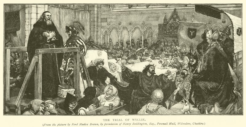 El juicio de Wyclif de Ford Madox Brown