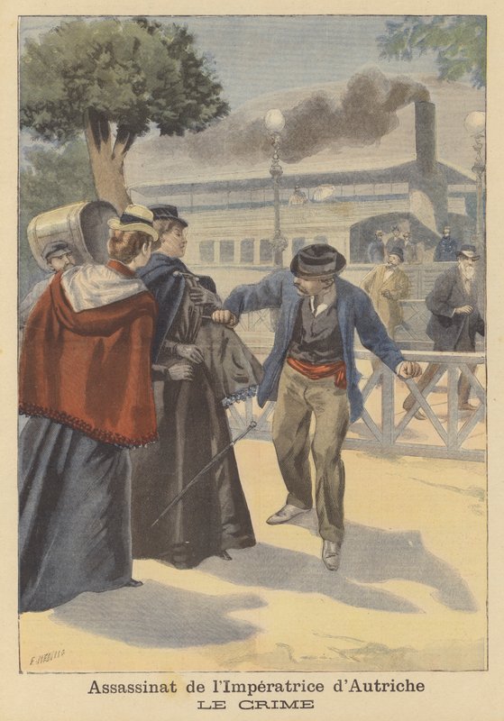 Asesinato de la Emperatriz Isabel de Austria de Fortune Louis Meaulle