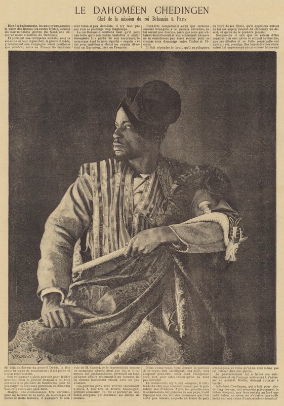 Chedingen, líder de la misión del rey de Dahomey Behanzin a París de Fortune Louis Meaulle