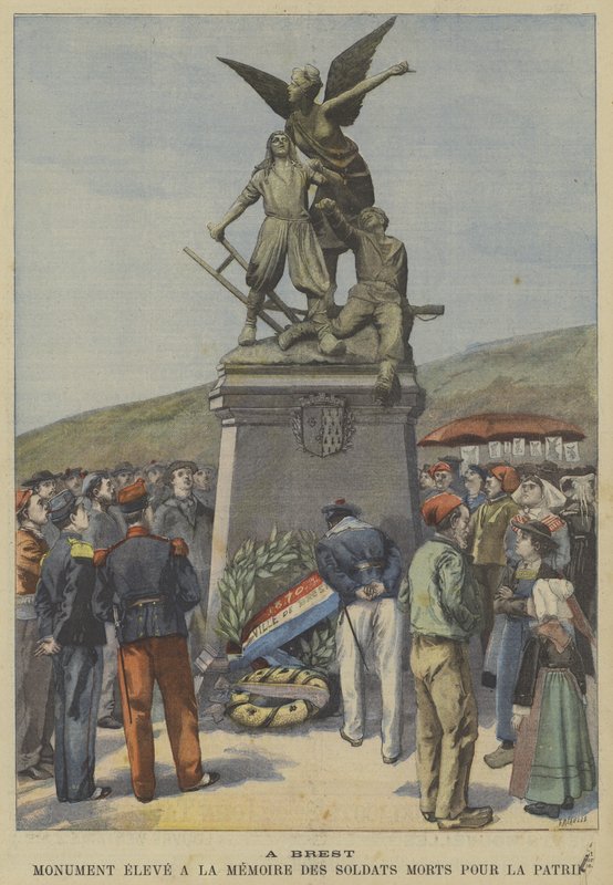 Monumento erigido en Brest en memoria de los soldados franceses que dieron su vida por la nación de Fortune Louis Meaulle