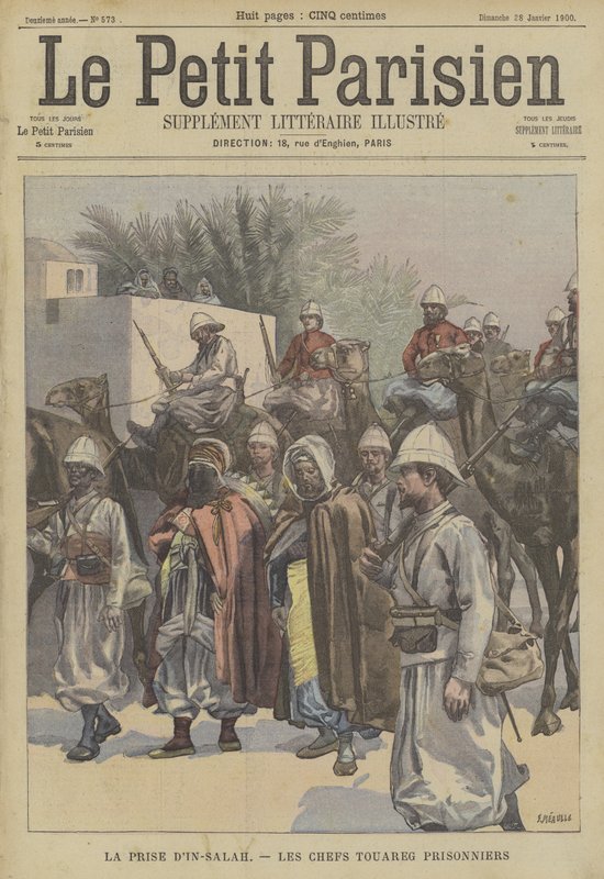 La captura de Ain Salah, Argelia: jefes tuareg hechos prisioneros por los franceses de Fortune Louis Meaulle