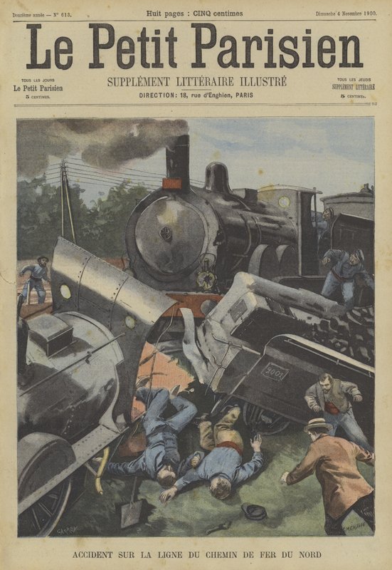 Accidente de tren en el Chemin du Fer du Nord, Francia de Fortune Louis Meaulle
