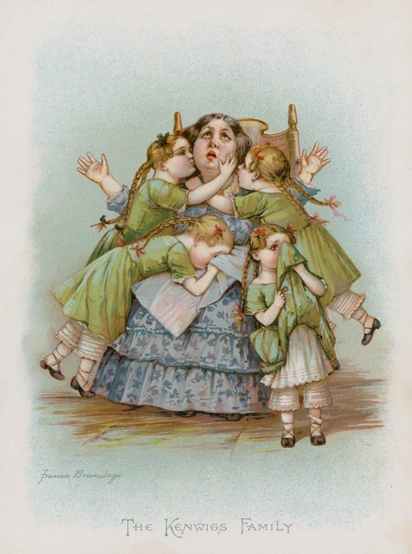 La familia Kenwigs (cromolitografía) de Frances Brundage
