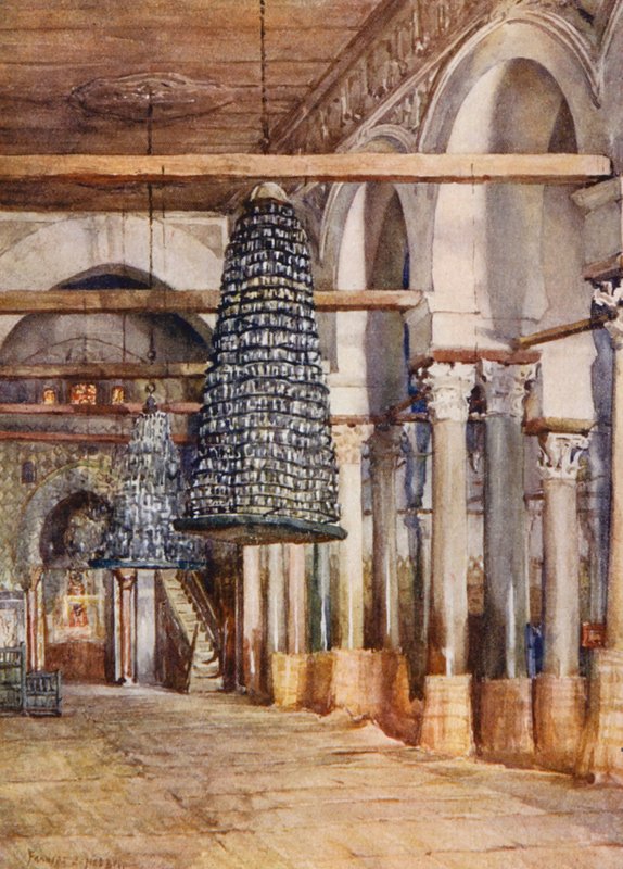 Mezquita de Sidi Okba, Kairuán (litografía en color) de Frances Nesbitt