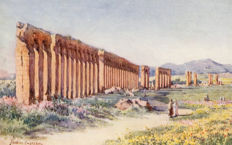 Acueducto de Cartago (litografía en color) de Frances Nesbitt