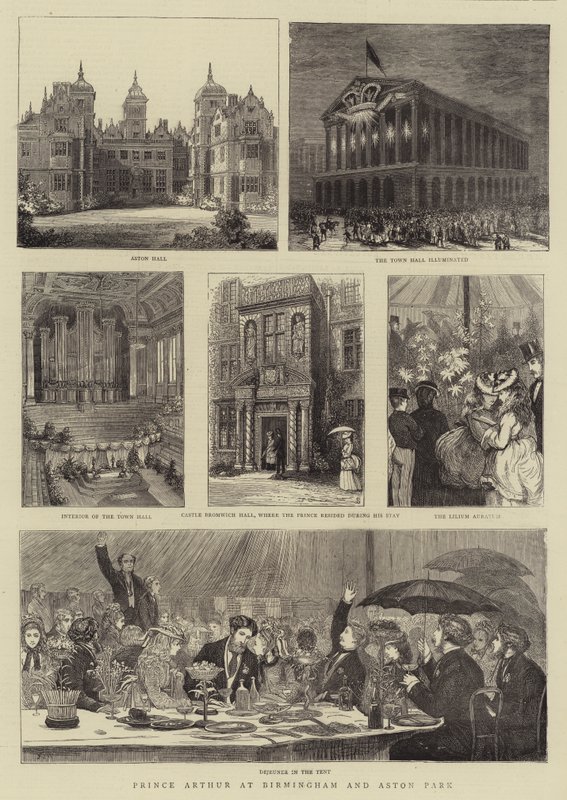 El Príncipe Arturo en Birmingham y Aston Park de Francis S. Walker