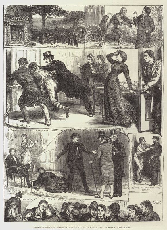 Bocetos de las Luces de Londres, en el Teatro de la Princesa de Francis S. Walker