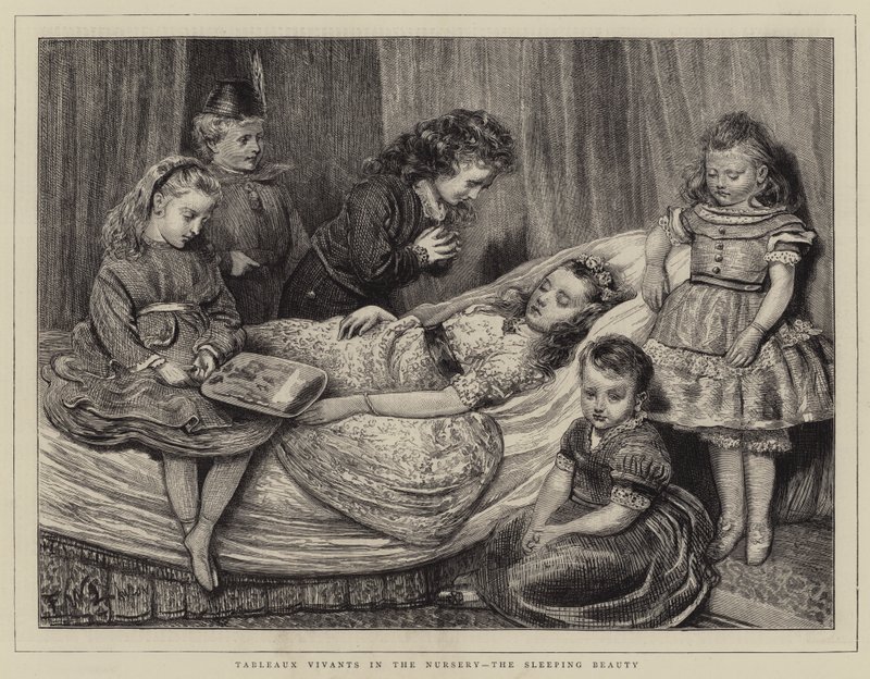 Tableaux Vivants en la guardería, La Bella Durmiente de Francis Wilfred Lawson
