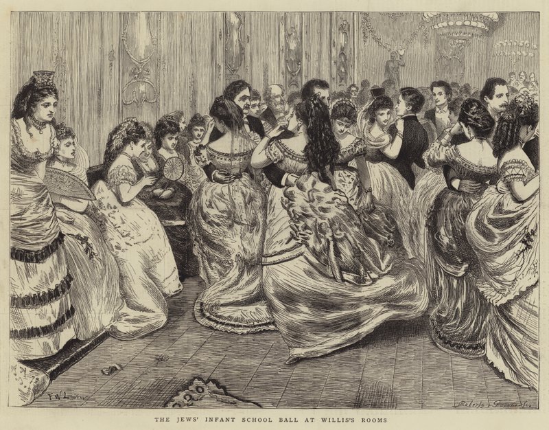 El baile de la escuela infantil judía en las habitaciones de Willis de Francis Wilfred Lawson