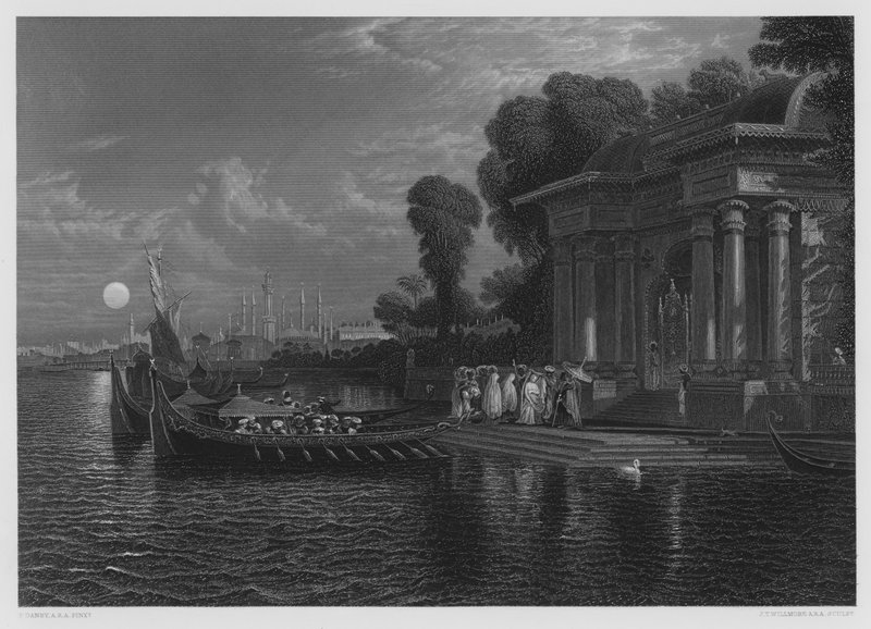 Puerta del Serrallo, Constantinopla, del cuadro en la Colección Real de Francis (after) Danby