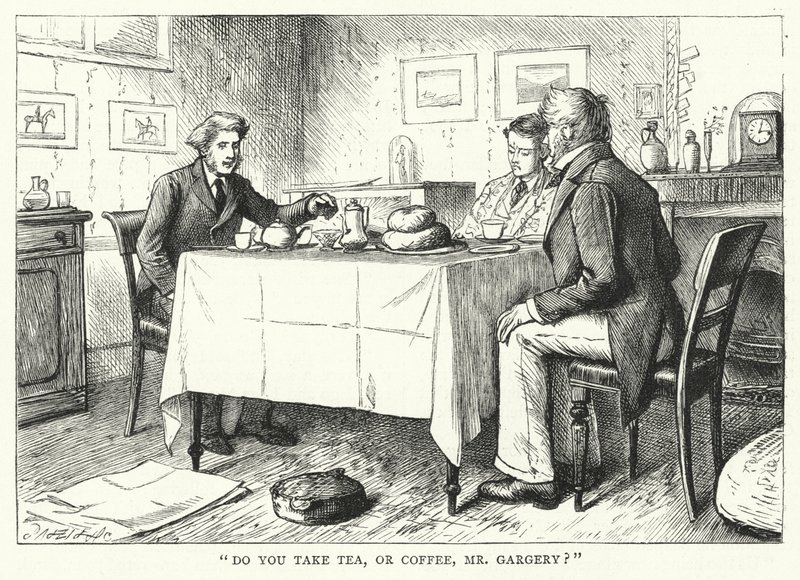 Ilustración para Grandes Esperanzas de Charles Dickens (grabado) de Francis Arthur Fraser