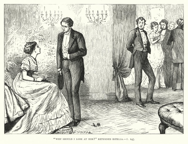 Ilustración para Grandes Esperanzas de Charles Dickens (grabado) de Francis Arthur Fraser
