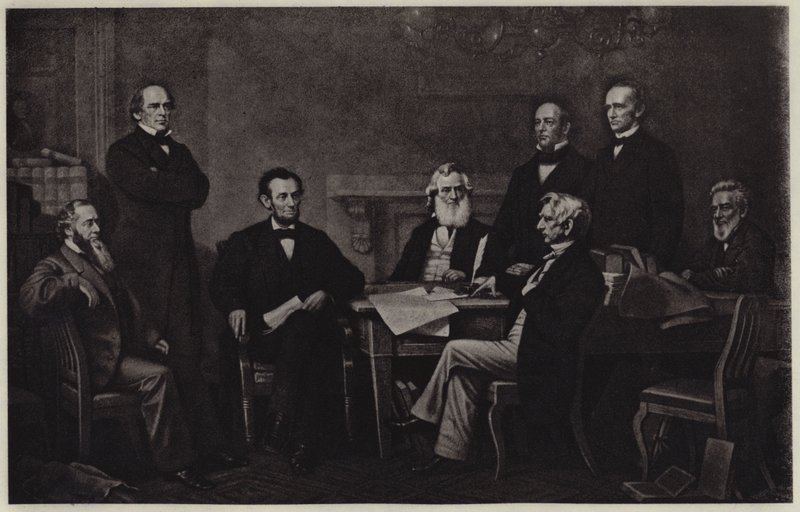 Primera lectura de la Proclamación de Emancipación de Abraham Lincoln de Francis Bicknell (after) Carpenter