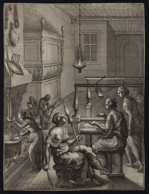 Mujeres trabajando de Francis Cleyn