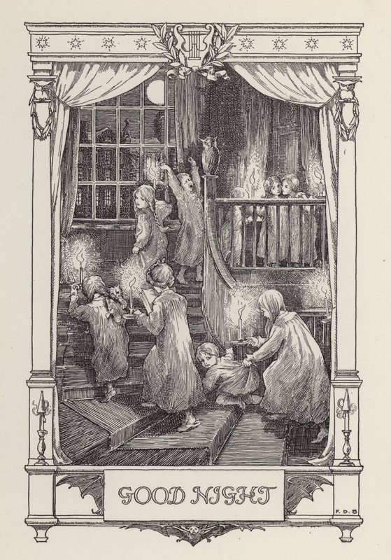 Otro libro de versos para niños: Buenas noches (litografía) de Francis Donkin Bedford