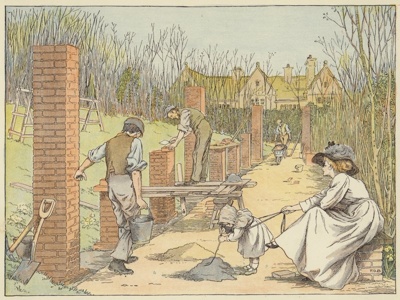 Constructor (litografía en color) de Francis Donkin Bedford