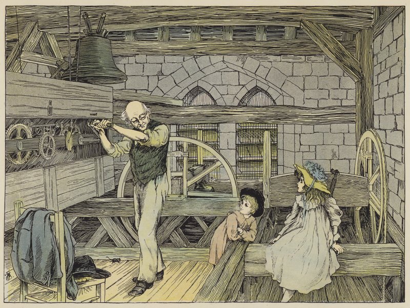 Clock-Winder (litografía en color) de Francis Donkin Bedford