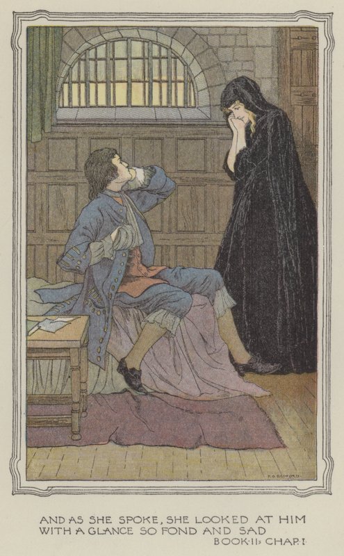 Ilustración para La historia de Henry Esmond (litografía en color) de Francis Donkin Bedford