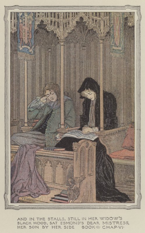 Ilustración para La historia de Henry Esmond (litografía en color) de Francis Donkin Bedford