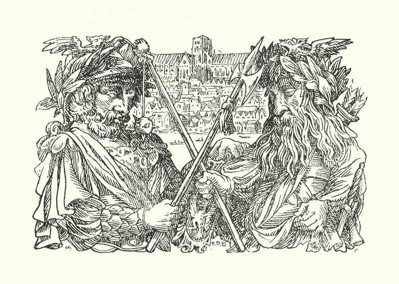 Merrie England: Old London (litografía) de Francis Donkin Bedford