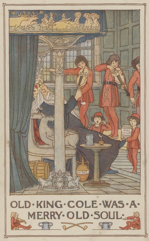 Old King Cole was a merry old soul (litografía en color) de Francis Donkin Bedford
