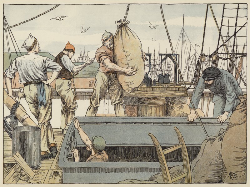 Estibador (litografía en color) de Francis Donkin Bedford