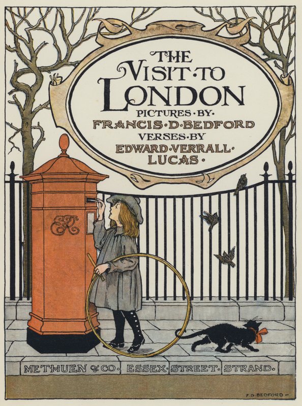 Ilustración de la portada de La visita a Londres (litografía en color) de Francis Donkin Bedford
