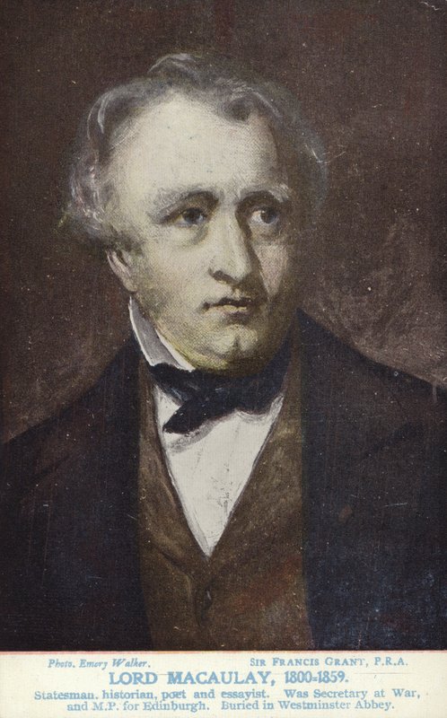 Thomas Babington Macaulay (1800-1859), político e historiador inglés de Francis Grant
