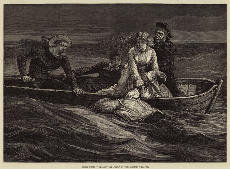 Escena de El barco hundido, en el Teatro Olímpico de Francis S. Walker
