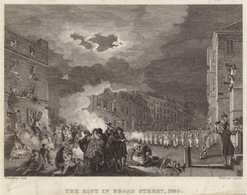Disturbio en Broad Street en 1780 de Francis Wheatley