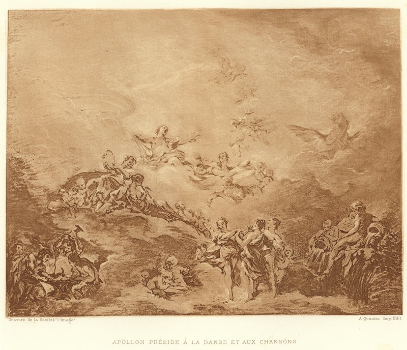 Apolo Preside la Danza y las Canciones de Francois (after) Boucher