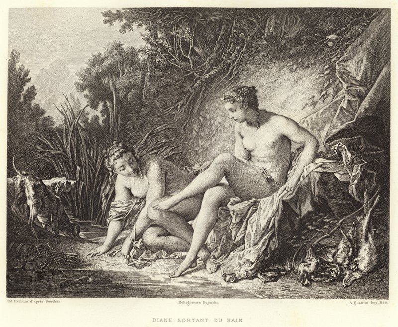 Diana saliendo del baño de Francois (after) Boucher